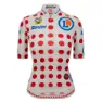 Santini Tour De France Femme Avec Zwift Gpm Leader Korta ärmar Cykeltröja, Red / white