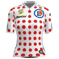 Santini Tour De France Femme Zwift Gpm Leader Korta ärmar Cykeltröja Santini Tour De France Femme Zwift Gpm Leader Korta ärmar Cykeltröja