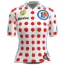 Santini Tour De France Femme Zwift Gpm Leader Korta ärmar Cykeltröja, Pois
