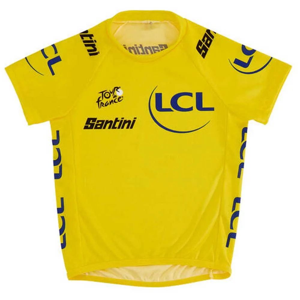 Santini Tour De France Gpm Leader Jr Korta ärmar Cykeltröja, Yellow