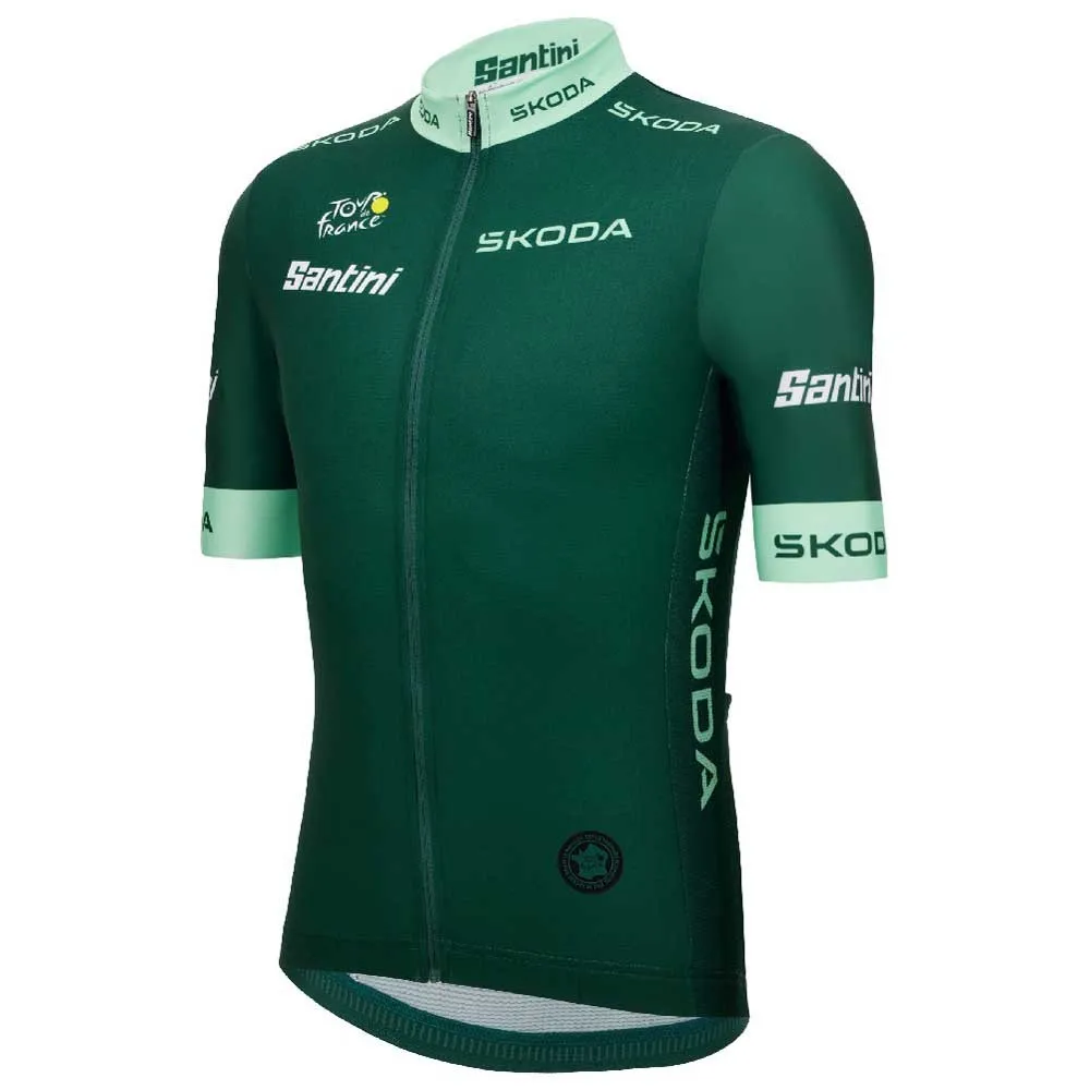Santini Tour De France Green 2025 Korta ärmar Cykeltröja Santini Tour De France Green 2025 Korta ärmar Cykeltröja