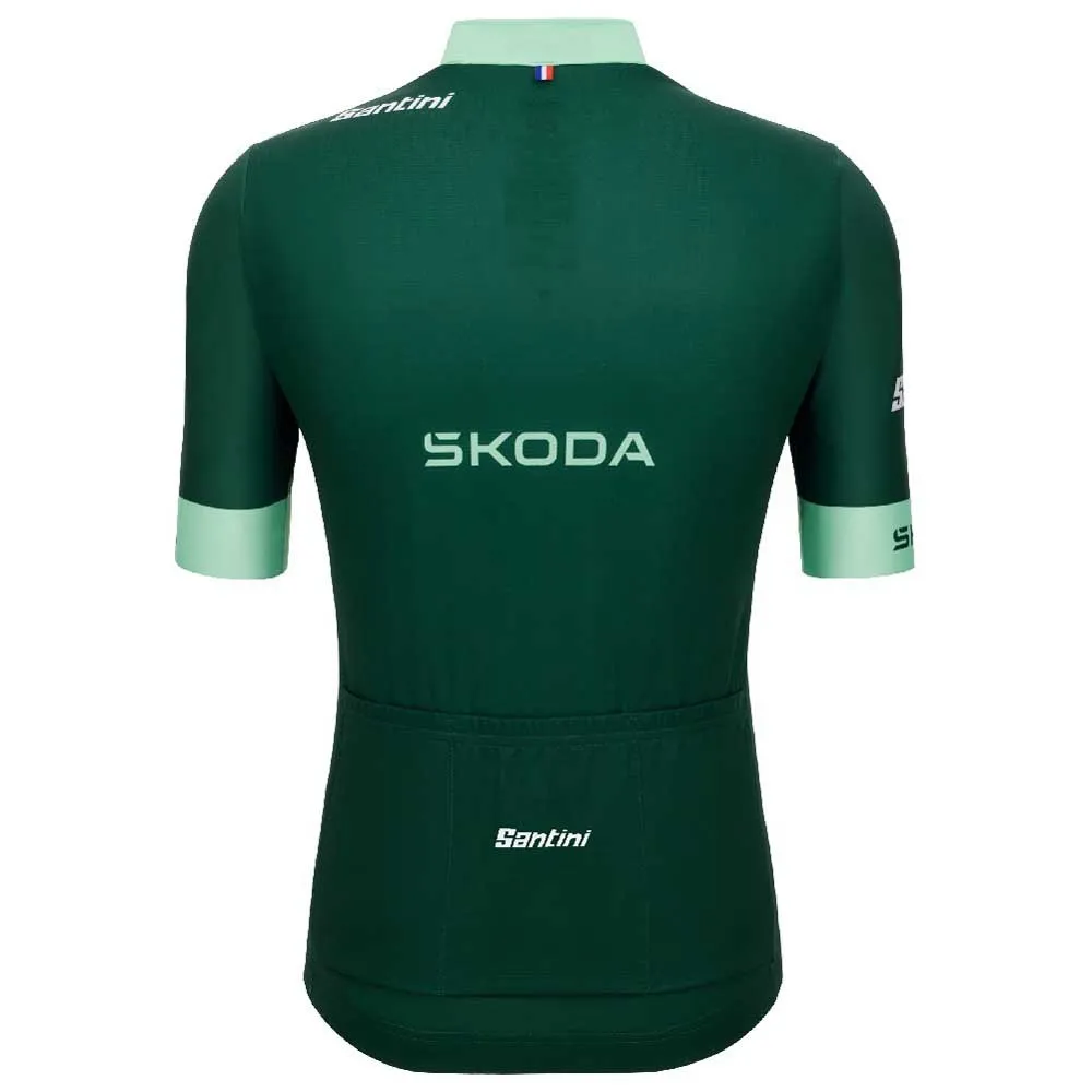 Santini Tour De France Green 2025 Korta ärmar Cykeltröja Santini Tour De France Green 2025 Korta ärmar Cykeltröja