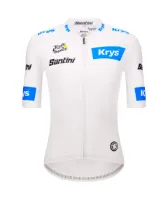 Santini Tour De France Maillot Blanche Cycling Jersey Santini Tour De France Maillot Blanche Cycling Jersey