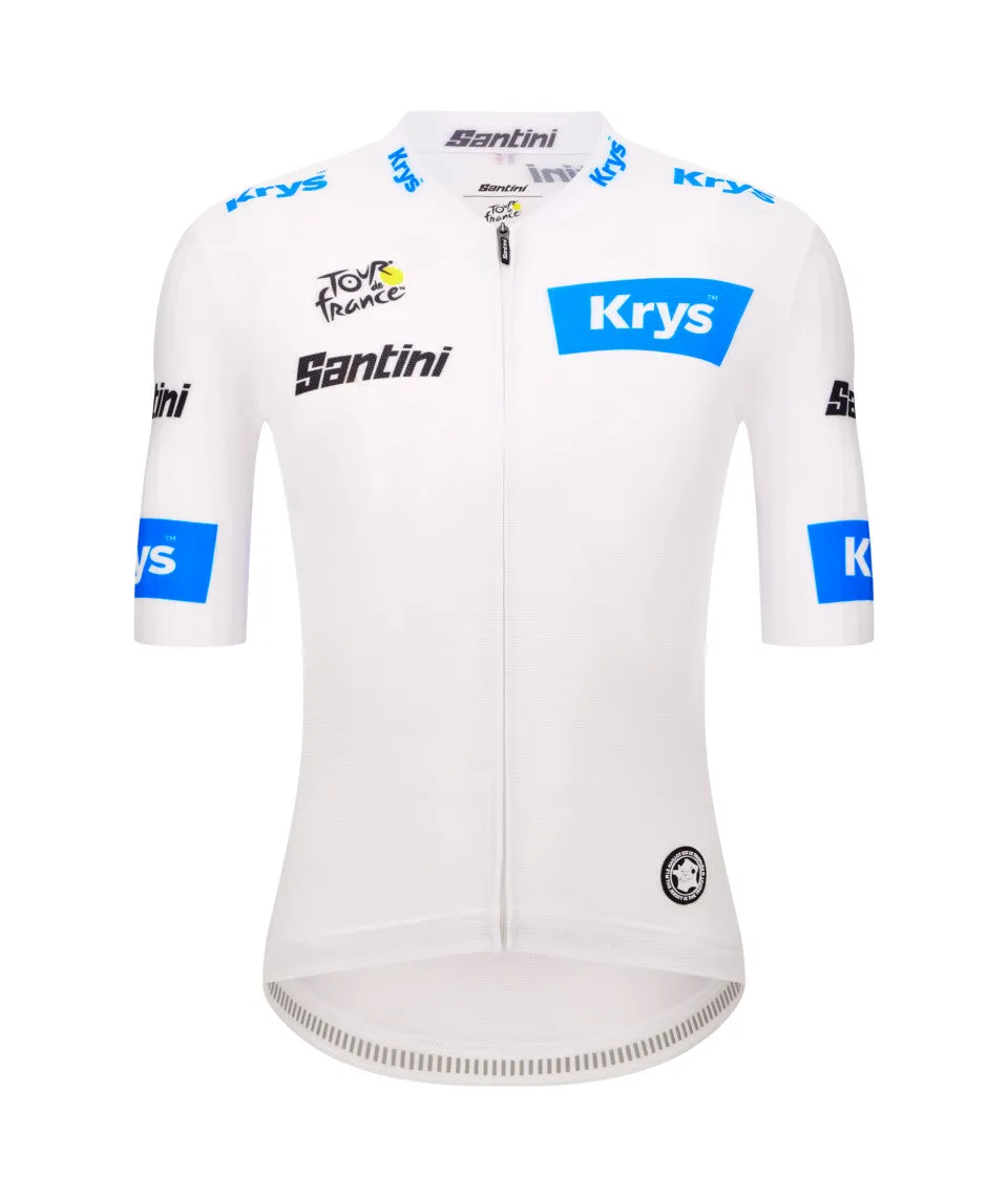 Santini Tour De France Maillot Blanche Cycling Jersey Santini Tour De France Maillot Blanche Cycling Jersey