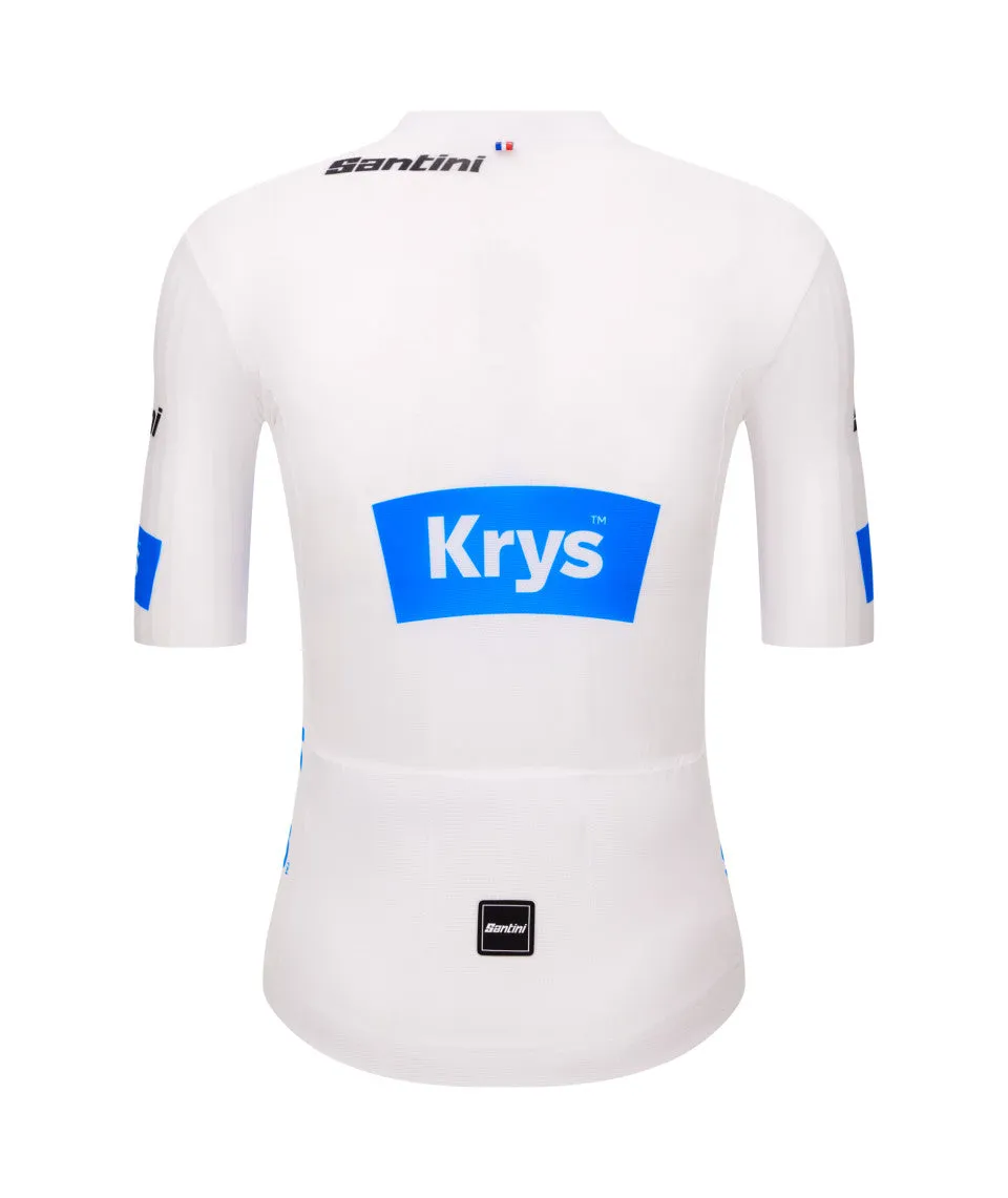 Santini Tour De France Maillot Blanche Cycling Jersey Santini Tour De France Maillot Blanche Cycling Jersey