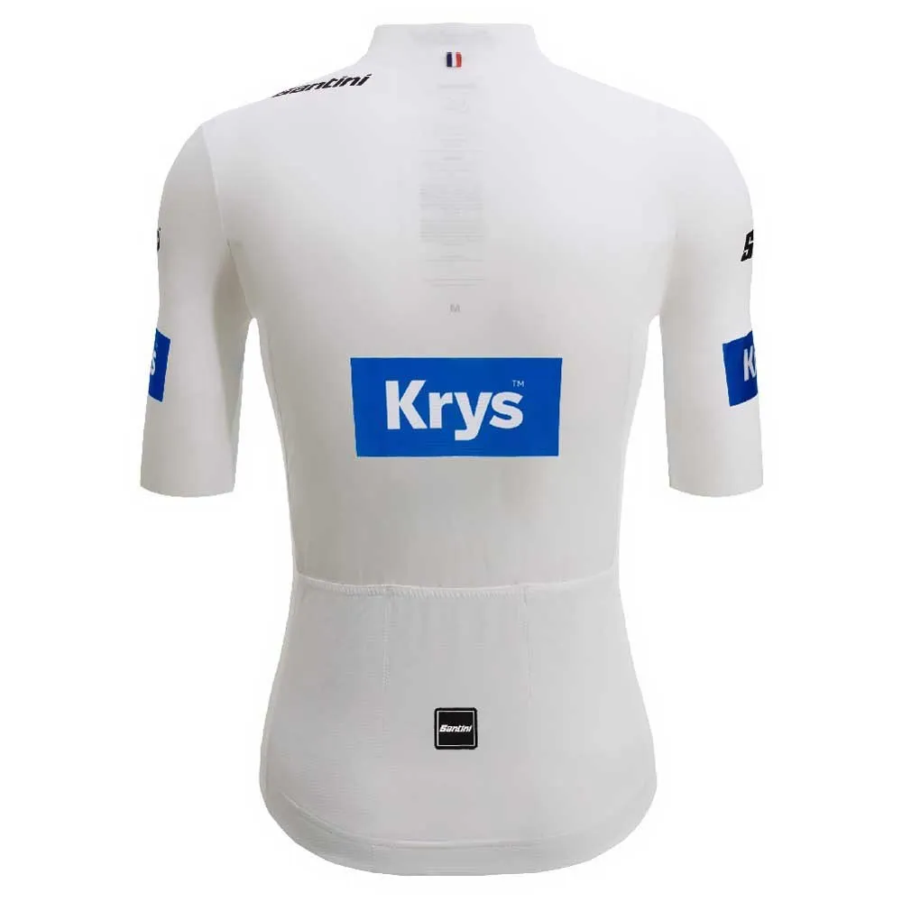 Santini Tour De France Maillot Blanche Cycling Jersey Santini Tour De France Maillot Blanche Cycling Jersey