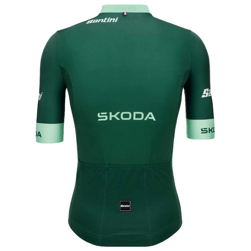 Santini Tour De France Official Green 2025 Korta ärmar Cykeltröja Refurbished, Green