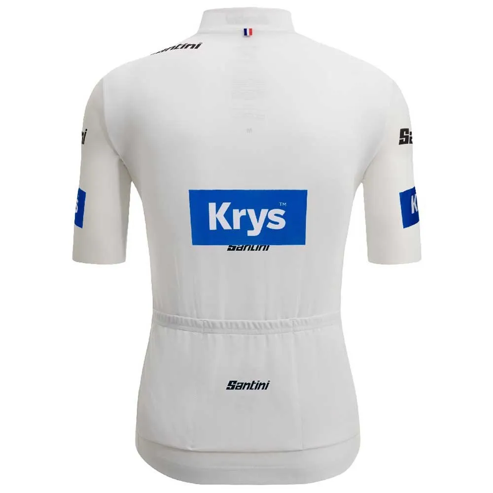 Santini Tour De France White 2025 Korta ärmar Cykeltröja Santini Tour De France White 2025 Korta ärmar Cykeltröja