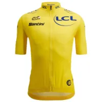 Santini Tour De France Yellow 2025 Korta ärmar Cykeltröja Santini Tour De France Yellow 2025 Korta ärmar Cykeltröja