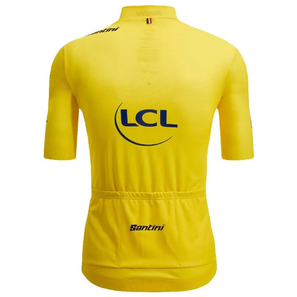 Santini Tour De France Yellow 2025 Korta ärmar Cykeltröja Santini Tour De France Yellow 2025 Korta ärmar Cykeltröja