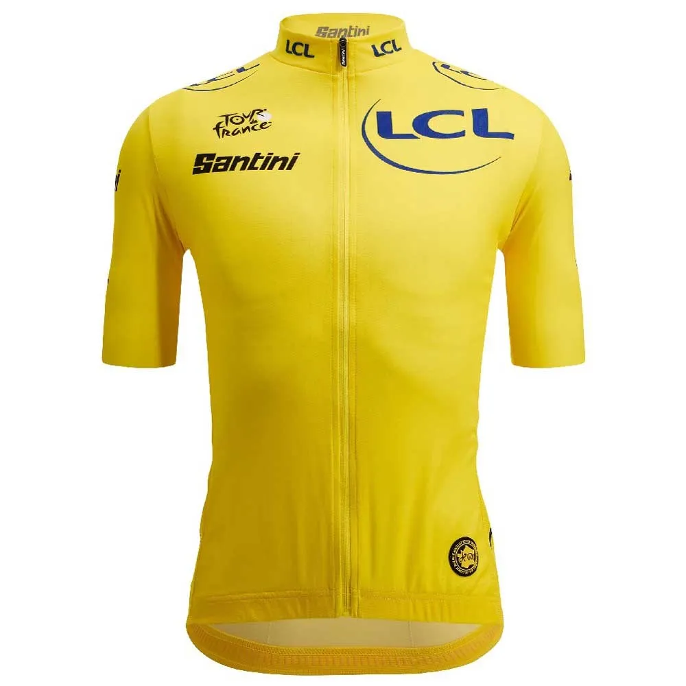 Santini Tour De France Yellow 2025 Korta ärmar Cykeltröja Santini Tour De France Yellow 2025 Korta ärmar Cykeltröja