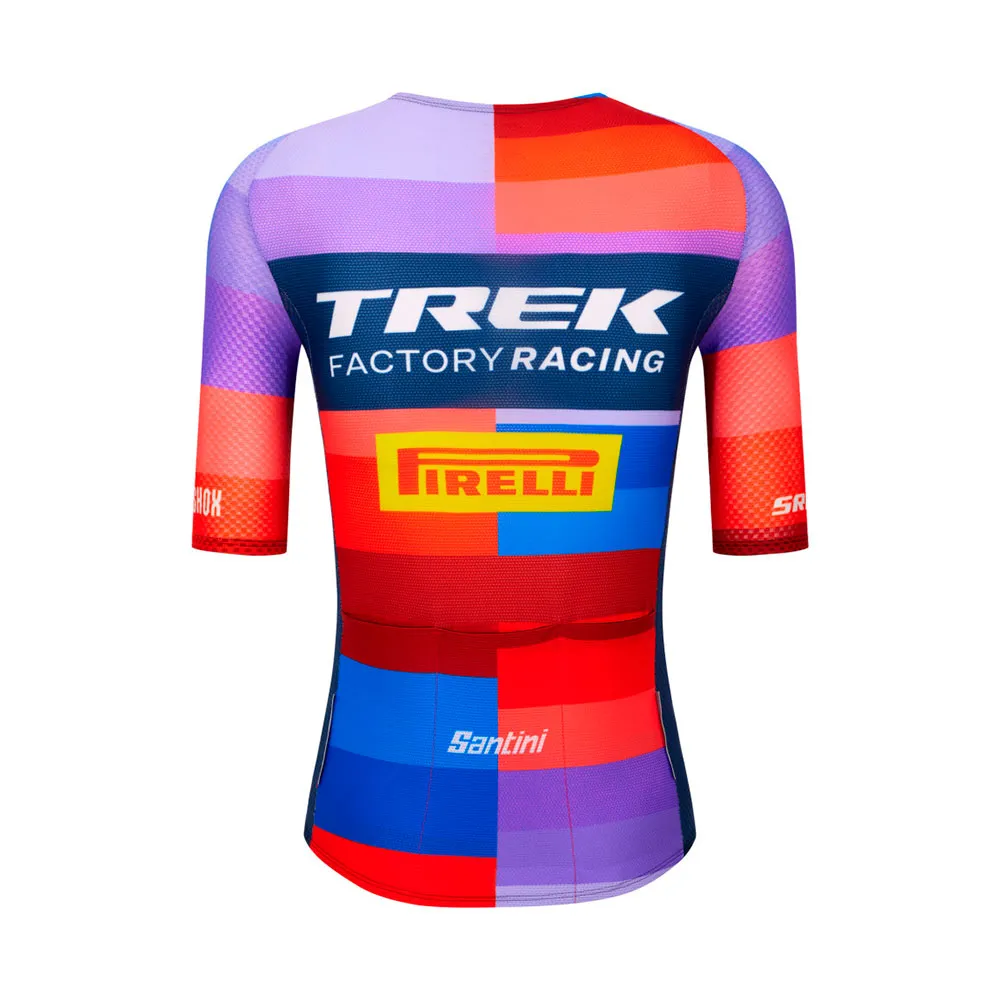 Santini Trek Factory Racing 2025 Korta ärmar Cykeltröja Santini Trek Factory Racing 2025 Korta ärmar Cykeltröja