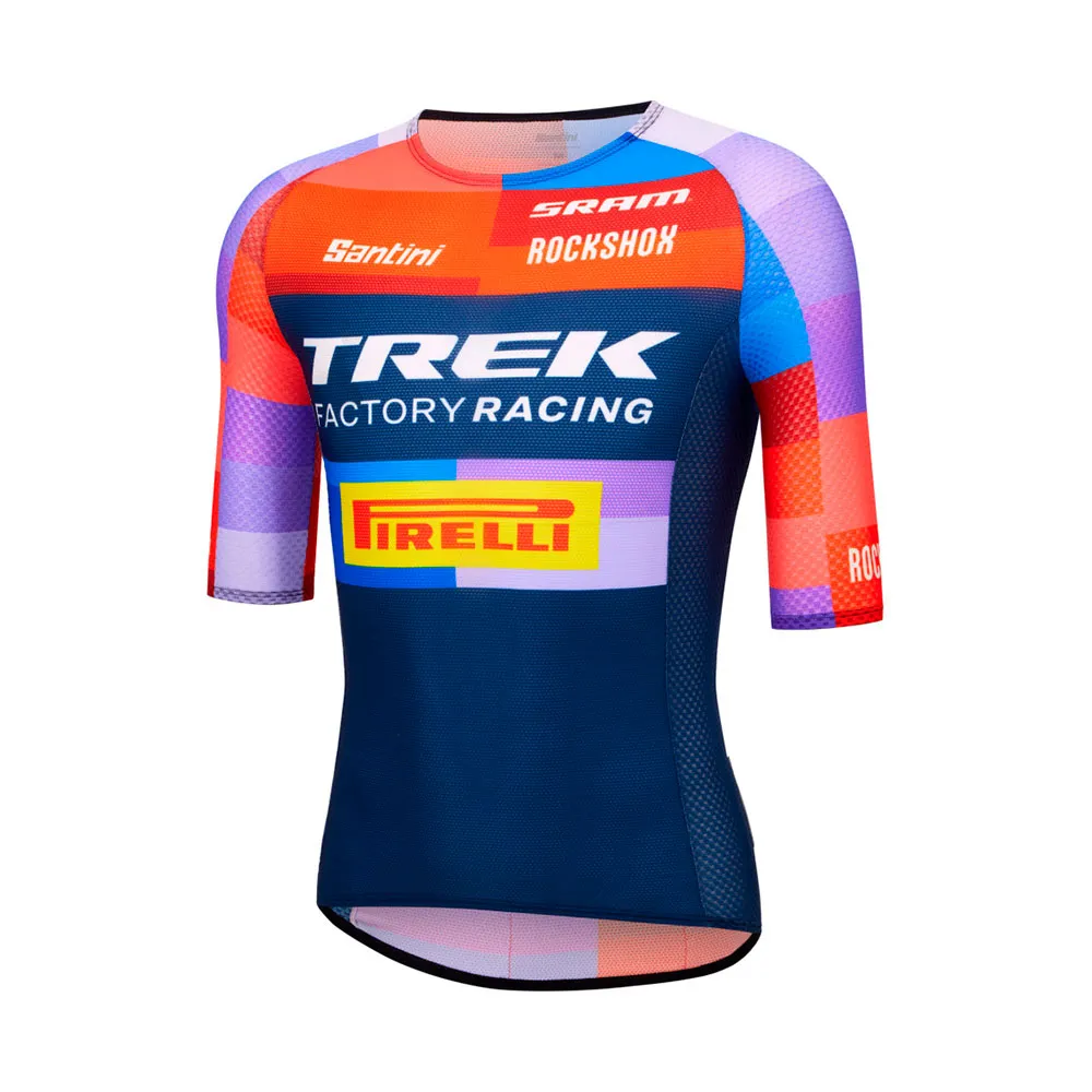 Santini Trek Factory Racing 2025 Korta ärmar Cykeltröja Santini Trek Factory Racing 2025 Korta ärmar Cykeltröja