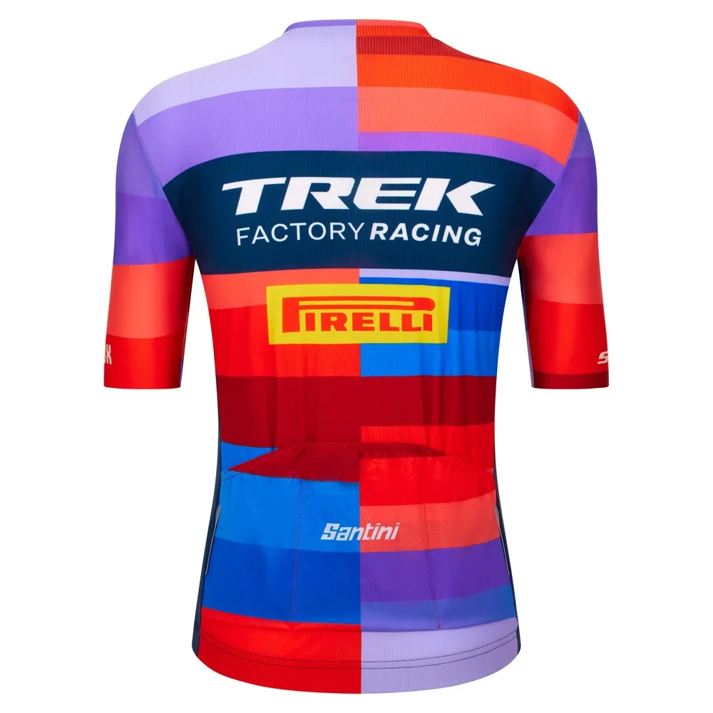 Santini Trek Factory Racing 2025 Korta ärmar Cykeltröja