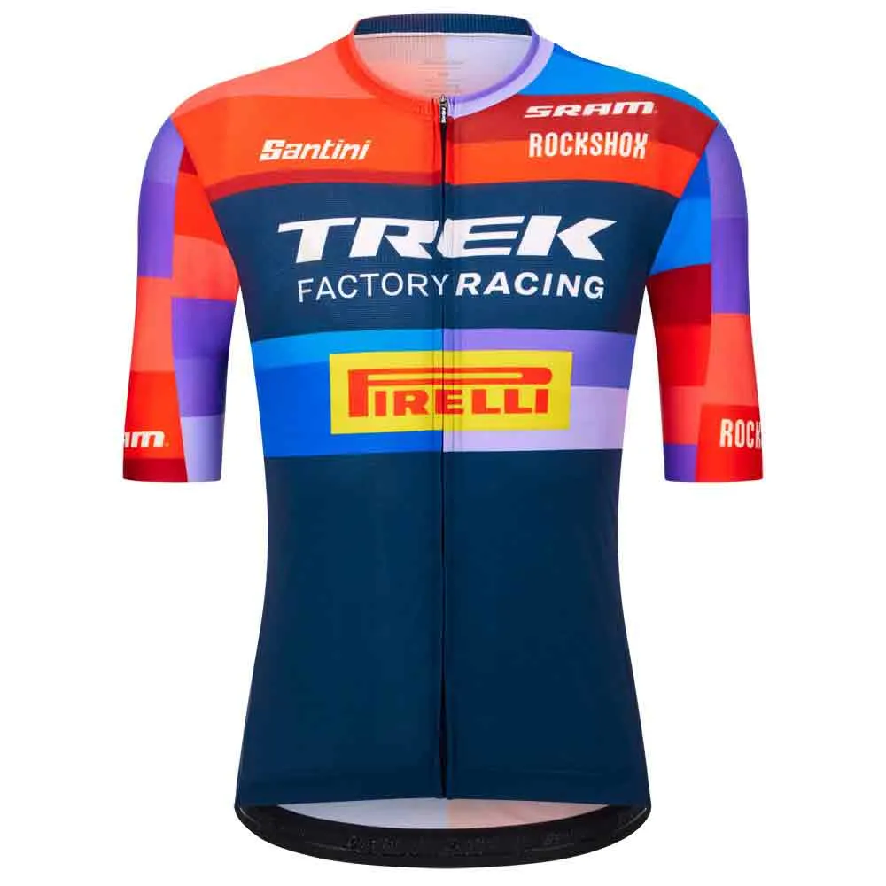 Santini Trek Factory Racing 2025 Korta ärmar Cykeltröja