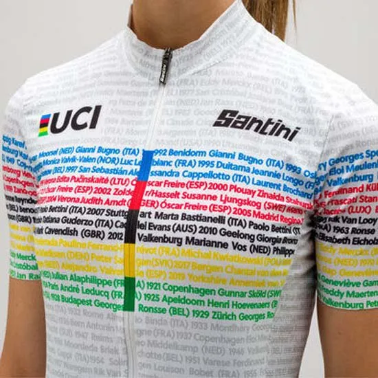 Santini Uci 100 Champion Korta ärmar Cykeltröja
