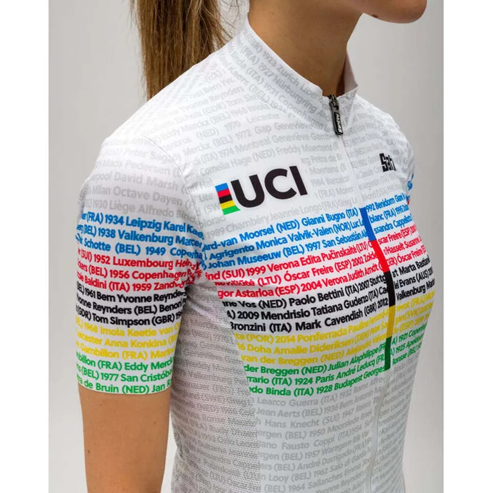 Santini Uci 100 Champion Korta ärmar Cykeltröja