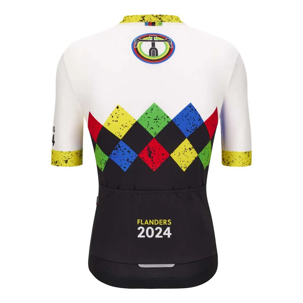 Santini Uci Gravel World Championships Leuven Korta ärmar Cykeltröja, Black Santini Uci Gravel World Championships Leuven Korta ärmar Cykeltröja, Black