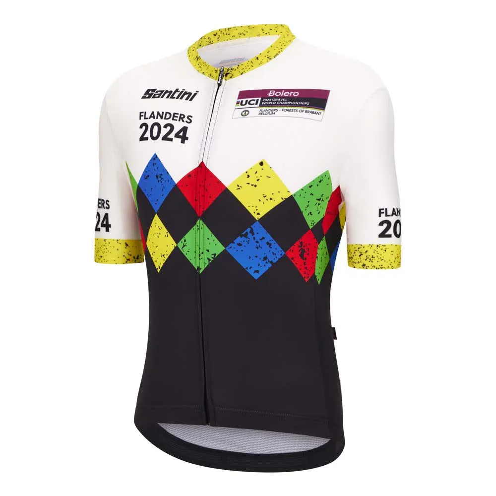 Santini Uci Gravel World Championships Leuven Korta ärmar Cykeltröja, Black Santini Uci Gravel World Championships Leuven Korta ärmar Cykeltröja, Black