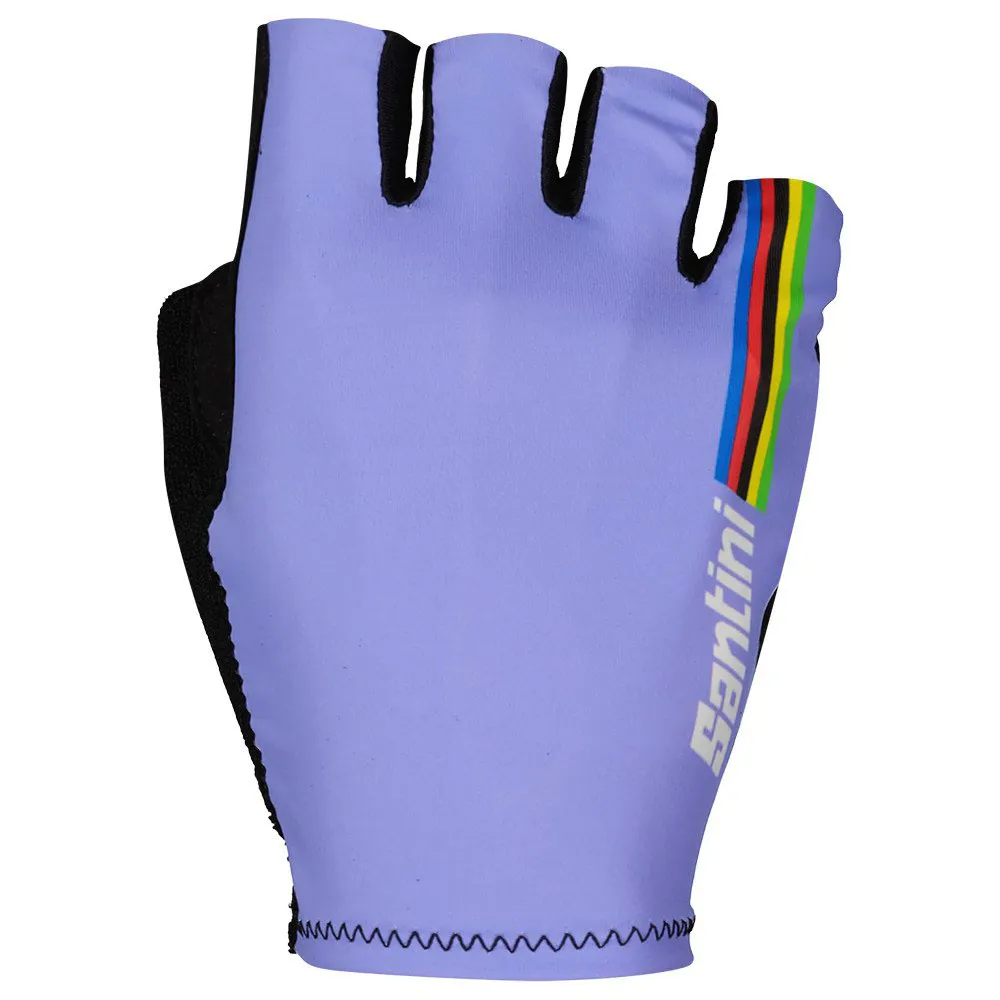 Santini Uci Official Korta Handskar, Purple
