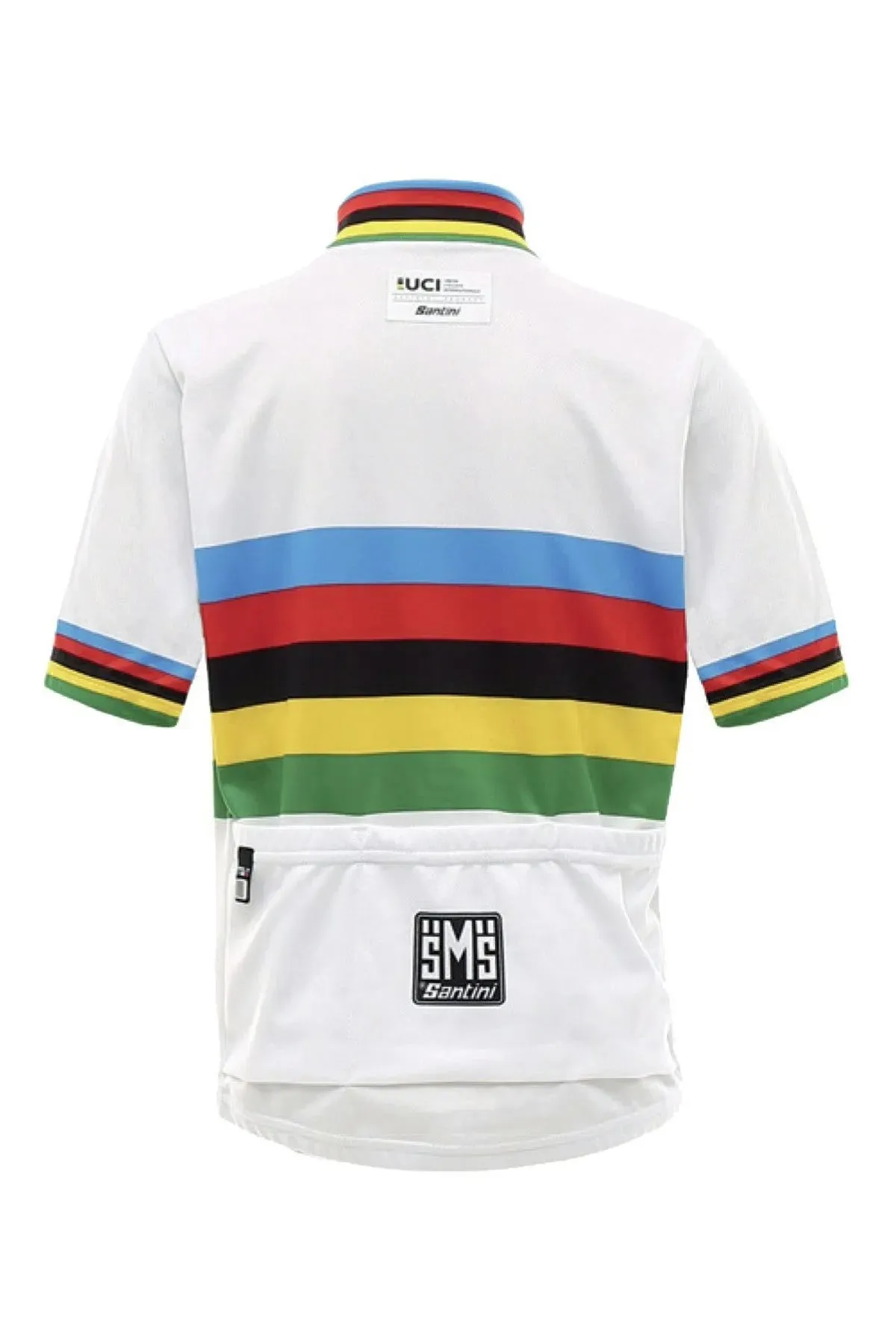 Santini UCI Official World Champion Kids Jersey, White Santini UCI Official World Champion Kids Jersey, White