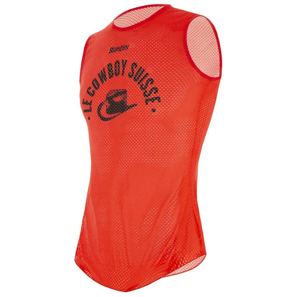 Santini Uci Varese 1951 Ärmlös Baslager, Red
