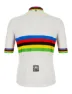 Santini UCI WORLD CHAMPION ECO JERSEY, WHITE/RAINBOW