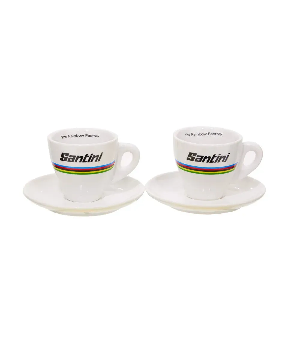 Santini Uci World Champion ESPRESSO Cups, White Santini Uci World Champion ESPRESSO Cups, White