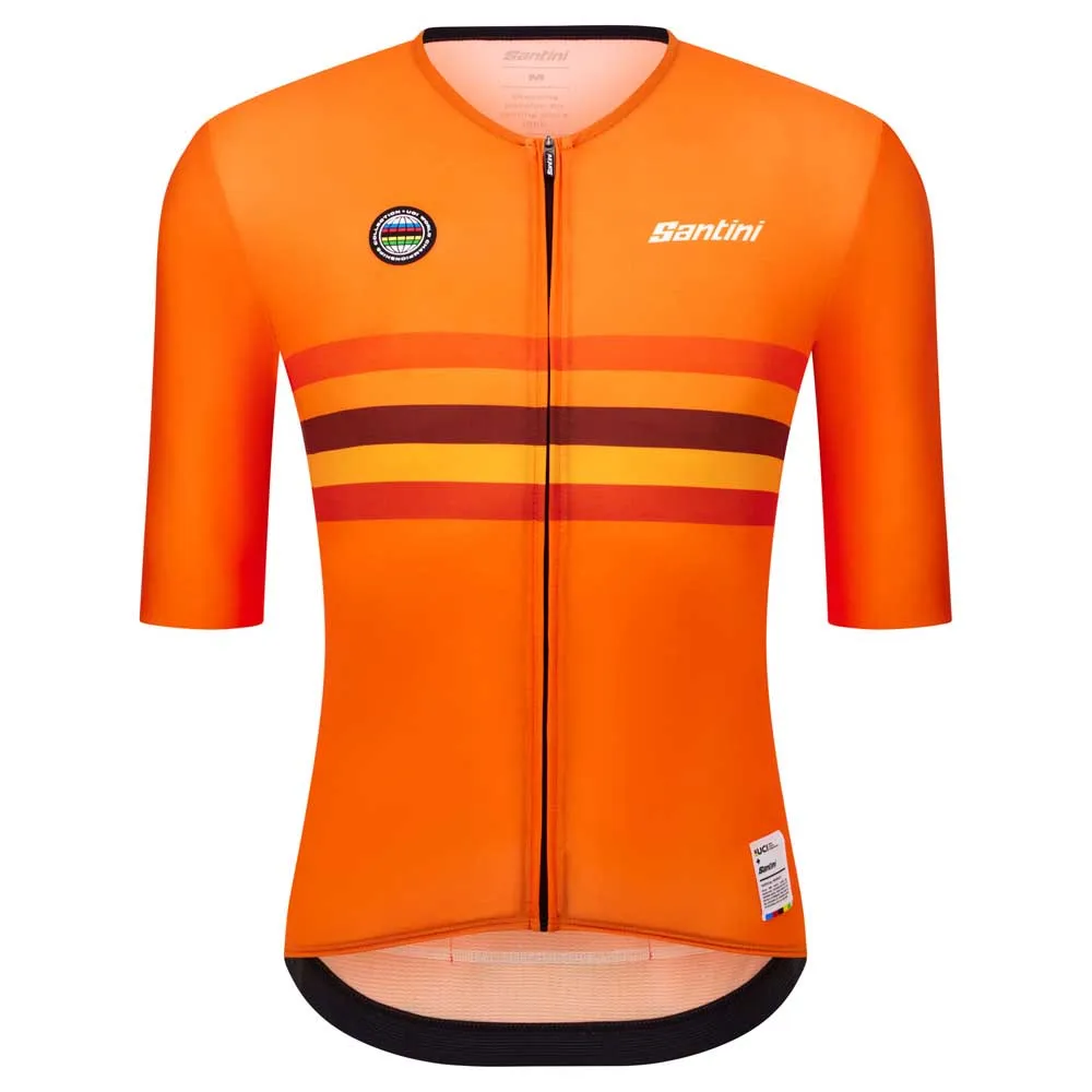 Santini Uci World Champion Netherlands 2025 Korta ärmar Cykeltröja Santini Uci World Champion Netherlands 2025 Korta ärmar Cykeltröja