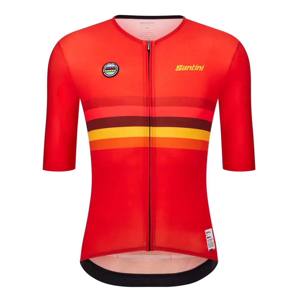Santini Uci World Champion Spain 2025 Korta ärmar Cykeltröja