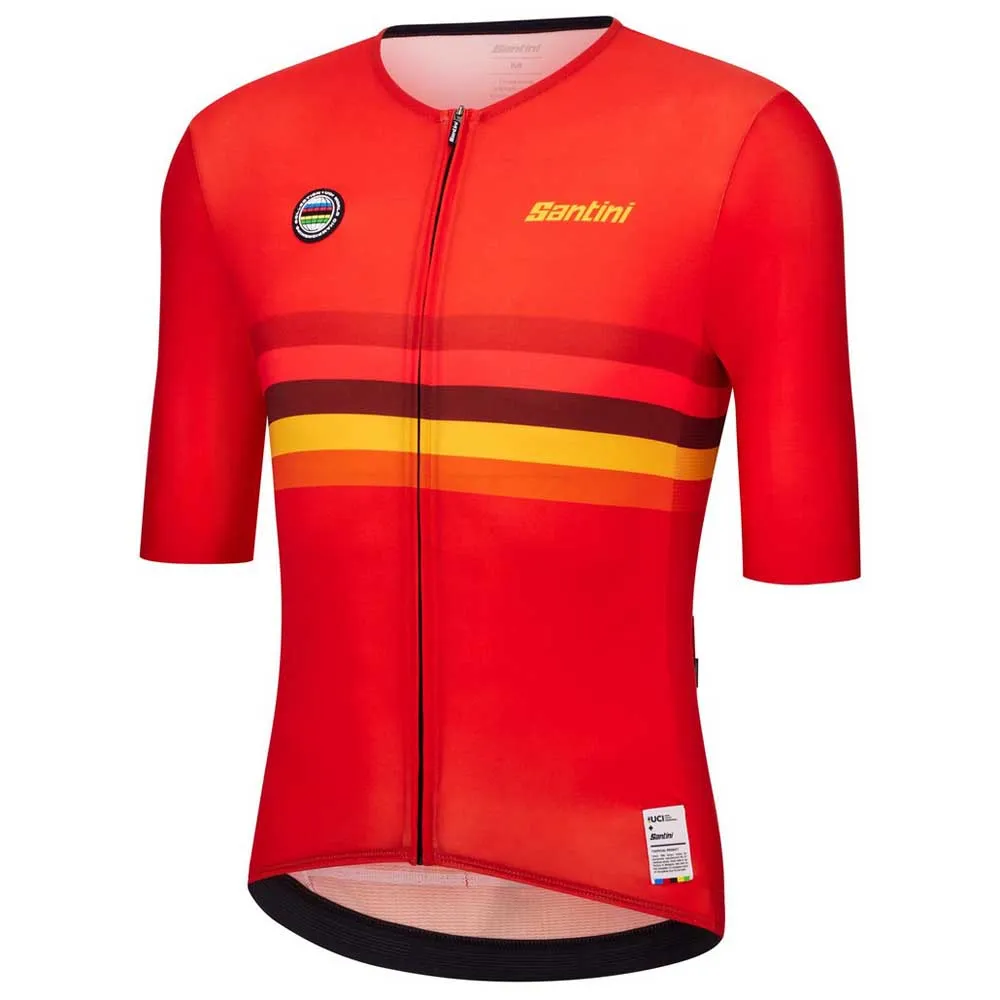 Santini Uci World Champion Spain 2025 Korta ärmar Cykeltröja