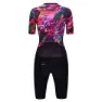 Santini Viper Zephyr X Ironman Kortärmad Triathlondräkt, Fuchsia