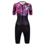 Santini Viper Zephyr X Ironman Kortärmad Triathlondräkt, Fuchsia