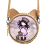Santoro London Mini Round Gorjuss™ Purrrrrfect Love Axelväska, Multicolor