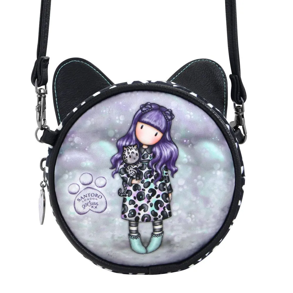 Santoro London Mini Round Gorjuss™ Smitten Kitten Axelväska, Multicolor