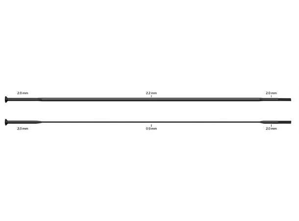Sapim CX-Ray Sorte Eker 266mm