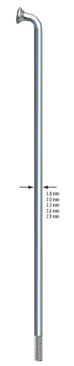 Sapim Leader Inox 12G J-Bend Silver Eker
