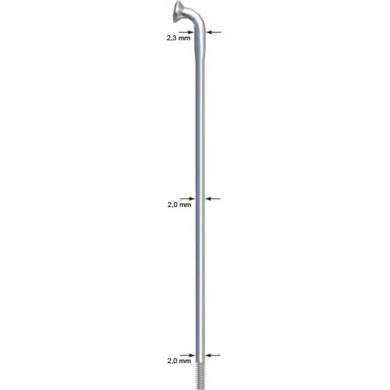 Sapim Strong Inox 14G J-Bend Silver Eker Sapim Strong Inox 14G J-Bend Silver Eker