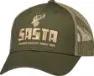 Sasta Deer Cap, Forest Green/ Khaki Brown