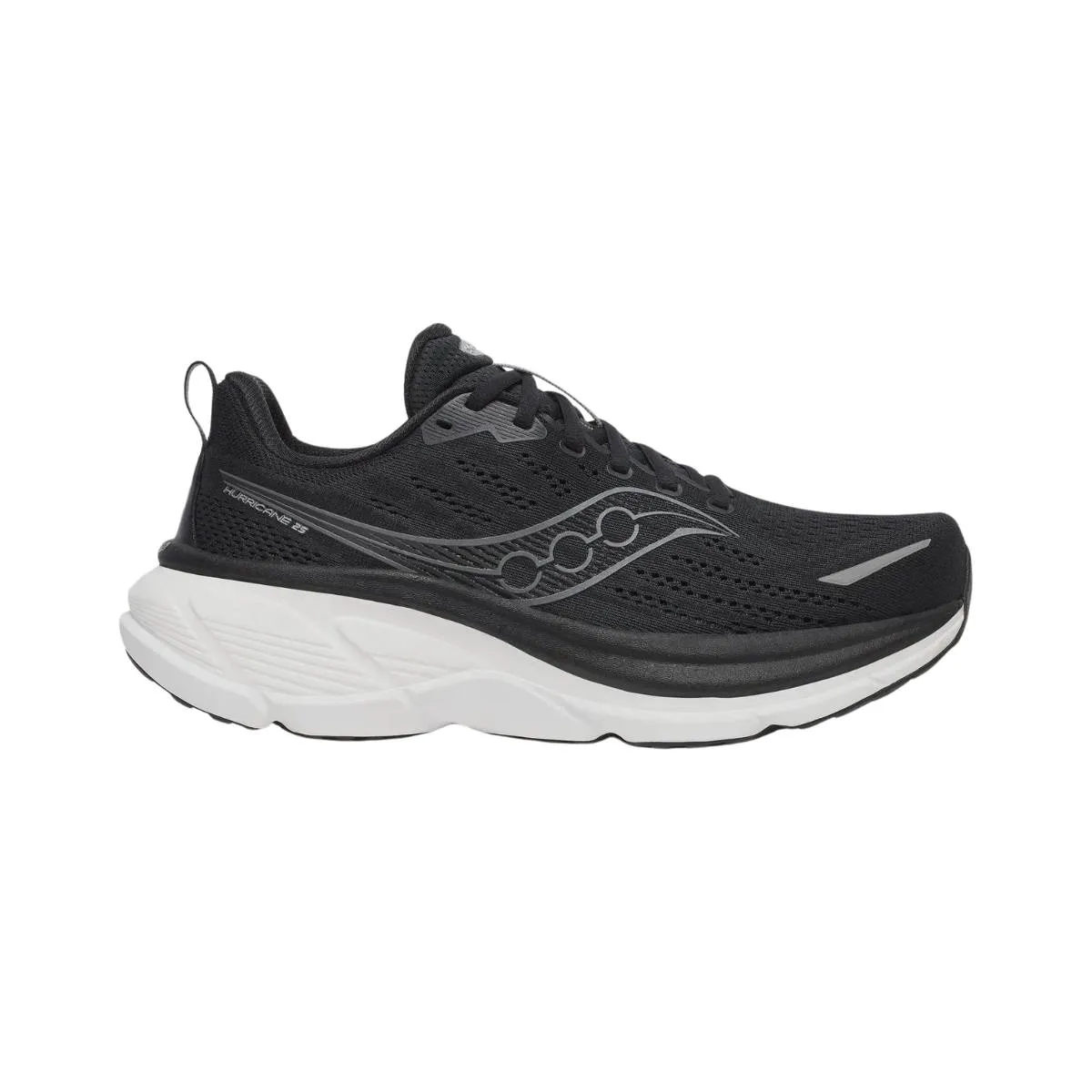 Saucony Hurricane 25 Wide AW25 Shoes, Black white