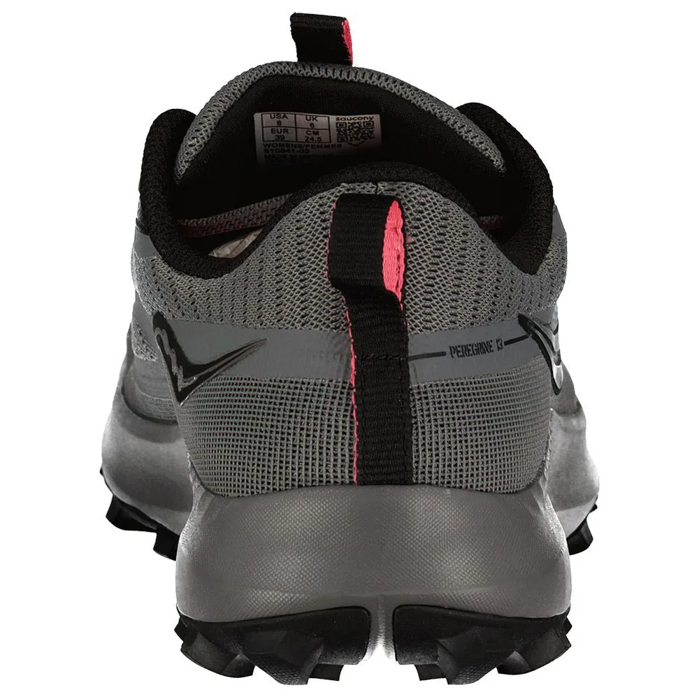 Saucony Peregrine 13 Goretex Trailskor female, Gravel / black