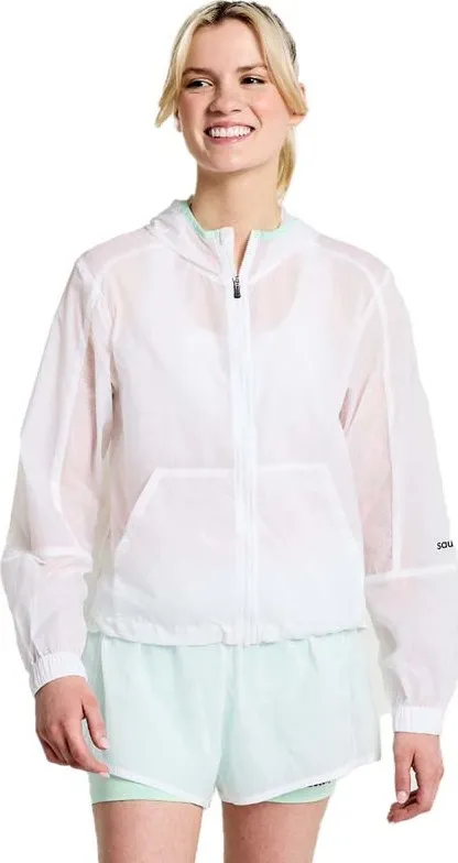 Saucony Women's Elevate Packaway Jacket, White