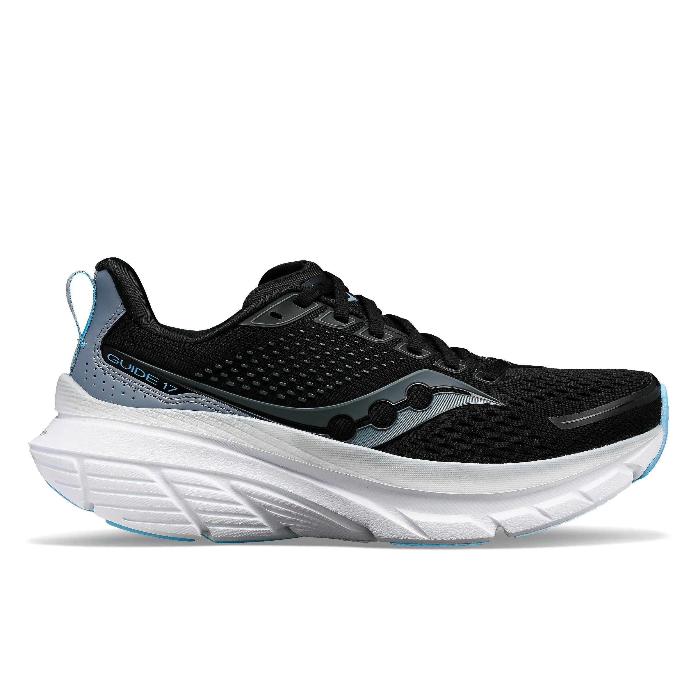 Saucony Women's Guide 17 Wide, Black/Fog