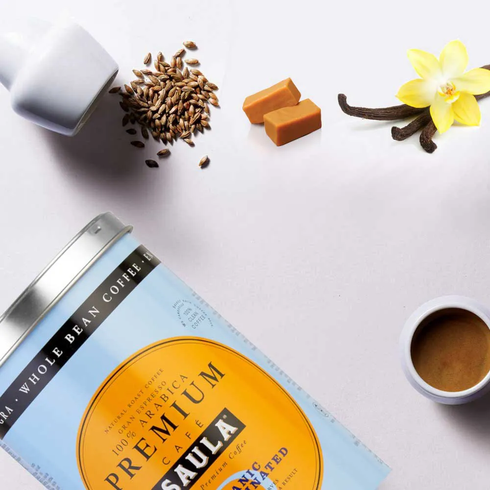 Saula Gran Espresso Premium Eco Koffeinfria Kaffebönor 500g, Yellow, One Size