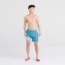 Saxx Underwear Oh Buoy 2in1 Simshorts male, Shrimp cocktail / blue moon