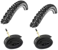 Schwalbe 2 Däck + 2 Slangar Schwalbe Ice Spiker Pro 29x2,25 med Presta Ventil Schwalbe 2 Däck + 2 Slangar Schwalbe Ice Spiker Pro 29x2,25 med Presta Ventil