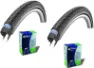 Schwalbe 2 Däck + 2 Slangar Schwalbe Marathon Plus 700x45c Autoventil