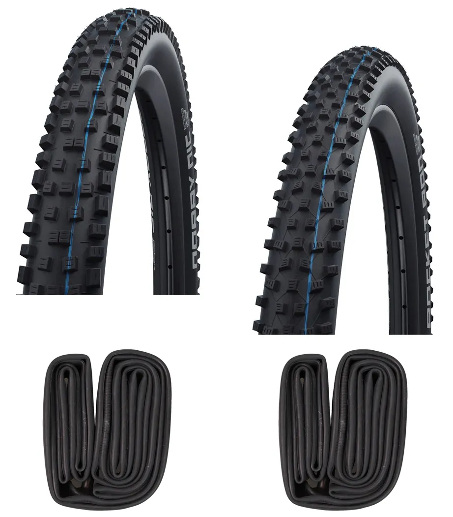 Schwalbe 2 däck + 2 slangar Schwalbe Nobby Nic och Rocket Ron 29 x 2,25"med Presta Ventil Schwalbe 2 däck + 2 slangar Schwalbe Nobby Nic och Rocket Ron 29 x 2,25"med Presta Ventil