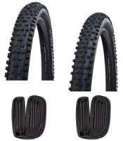 Schwalbe 2 däck + 2 slangar Schwalbe Nobby Nic och Rocket Ron 29 x 2,25"med Presta Ventil Schwalbe 2 däck + 2 slangar Schwalbe Nobby Nic och Rocket Ron 29 x 2,25"med Presta Ventil