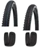 Schwalbe 2 däck + 2 slangar Schwalbe Racing Ray och Racing Ralph 29 x 2,25"med Presta Ventil
